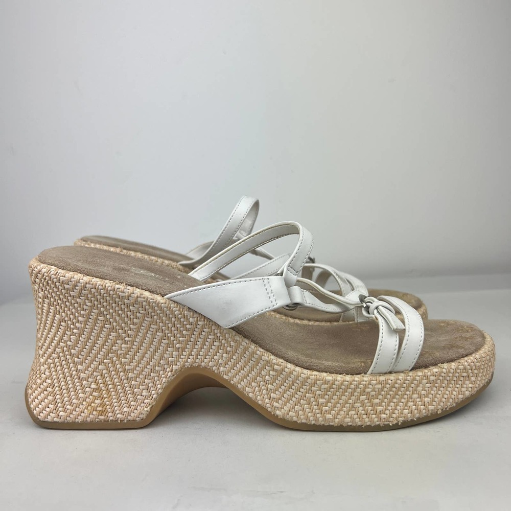 Lower East Side Vintage Espadrille White Strappy Y2K Sandals Womens Size: 10 - Picture 1 of 9